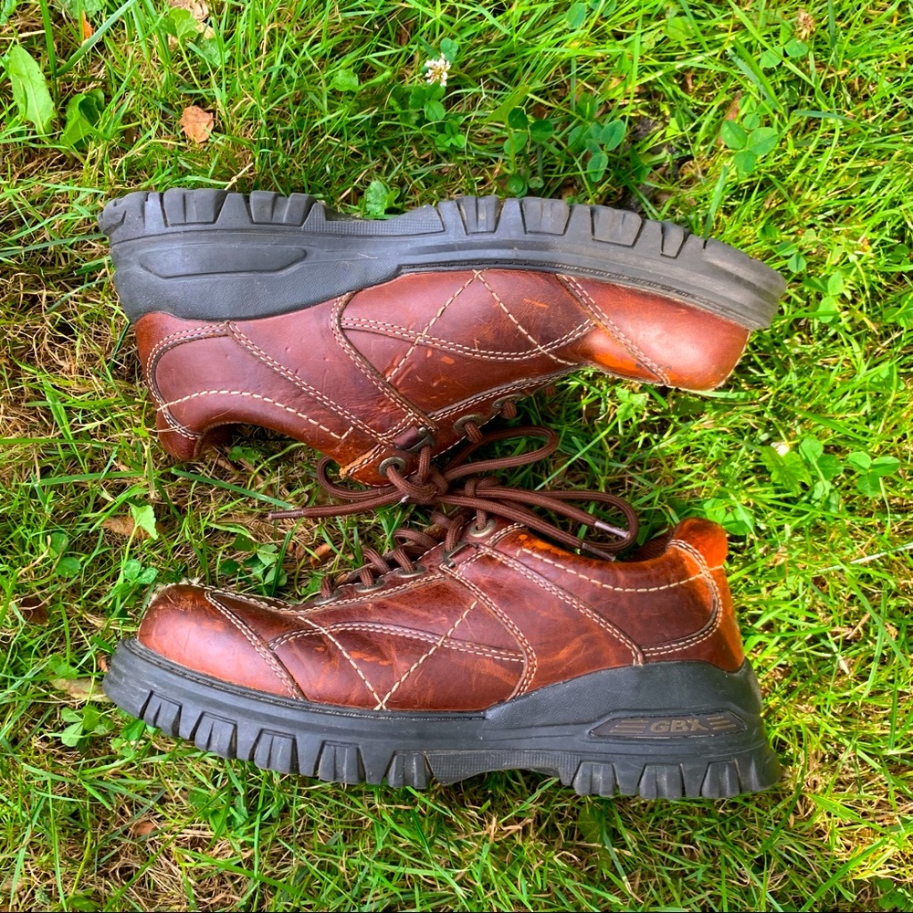 Vintage 90s leather chunky low cut boots